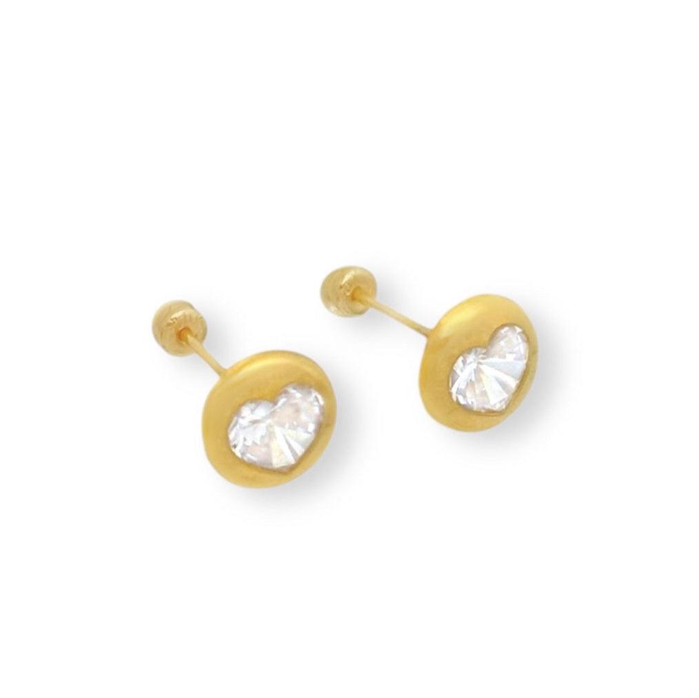 BROQUEL BISEL CORAZON 6MM ORO 10K