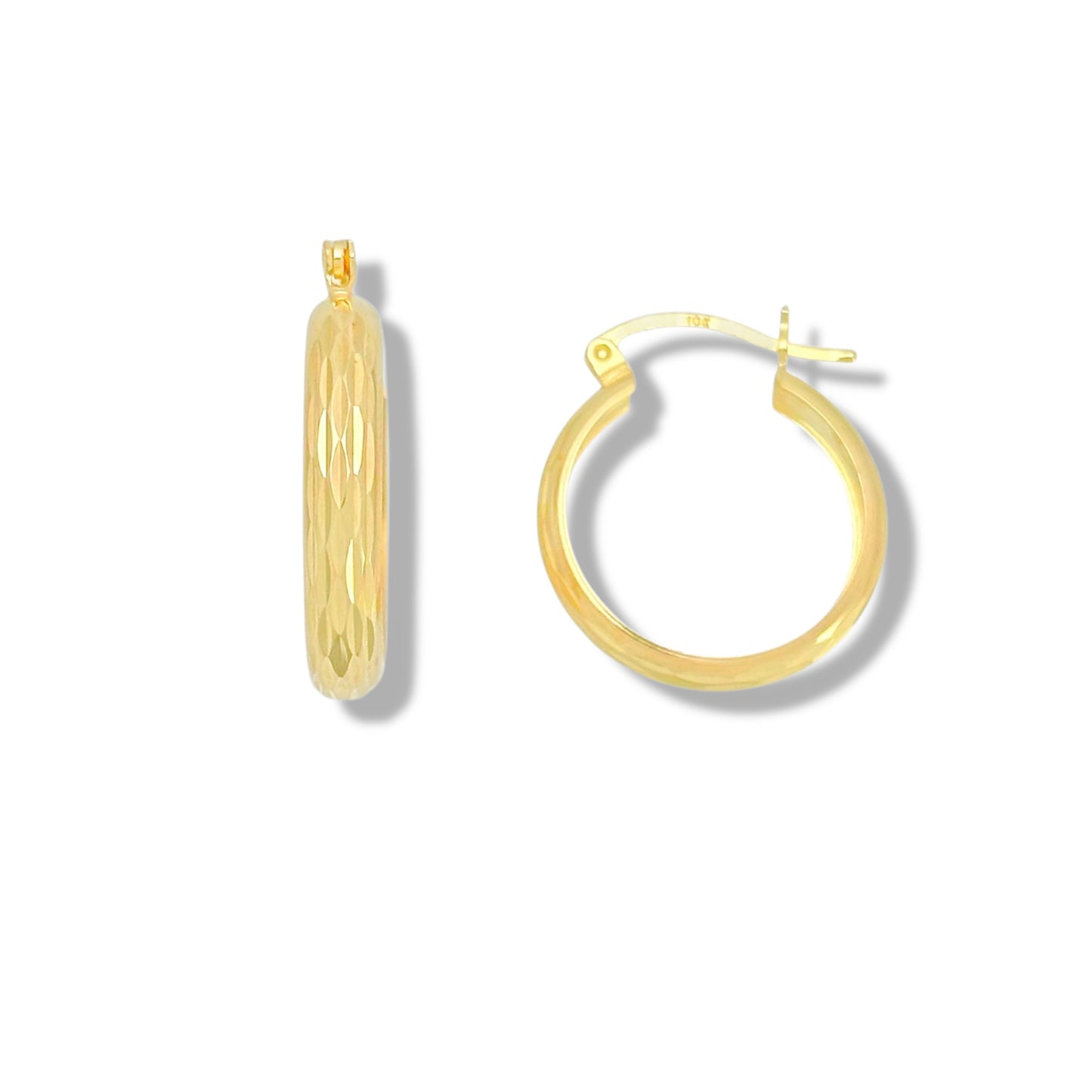 ARRACADA  DIAMANTADA RAYAS  ORO 10K