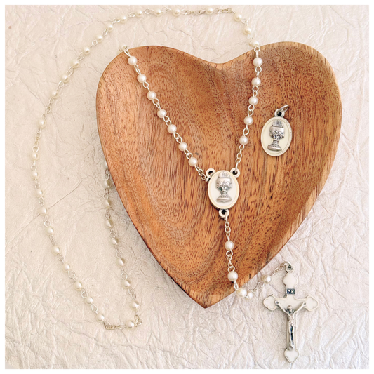 ROSARIO PERLA MEDALLA PRIMERA COMUNION