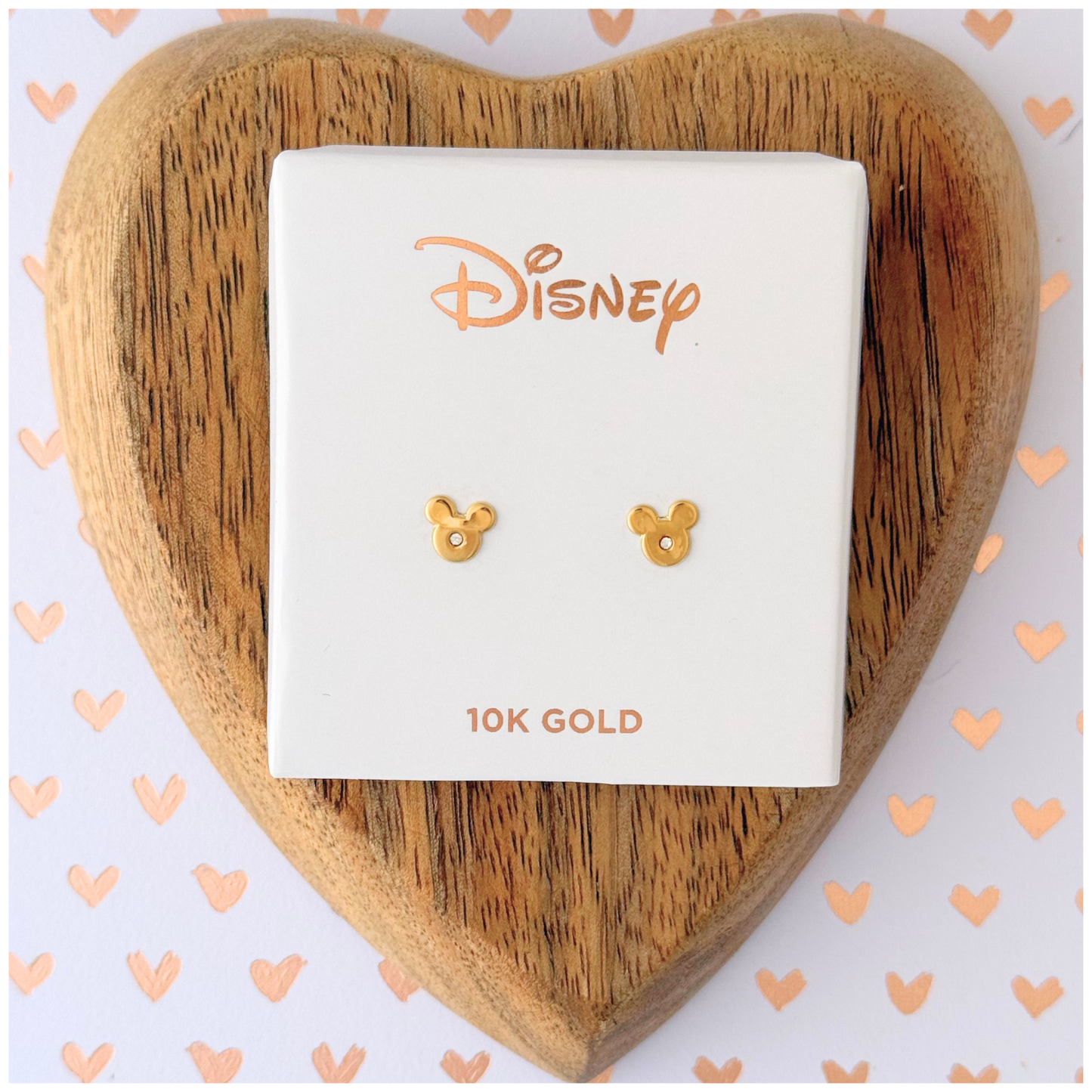 DISNEY 10K GOLD MINI ZIRCONIA MICKEY BUCKLE