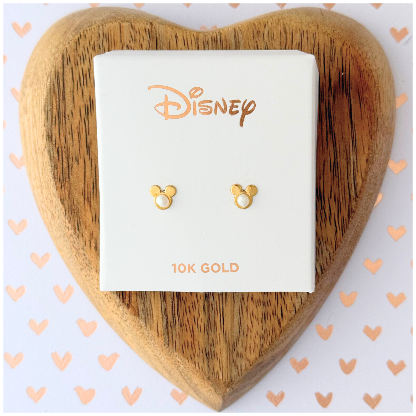 DISNEY 10K GOLD PEARL MINI MICKEY BUCKLE